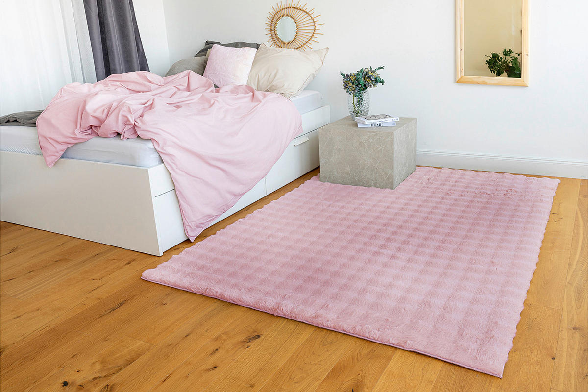 Padiro Hochflorteppich Hailey 125 rosa B/H/L: ca. 80x3x150 cm Hailey 125 - rosa (150,00/80,00/3,00cm) - Padiro