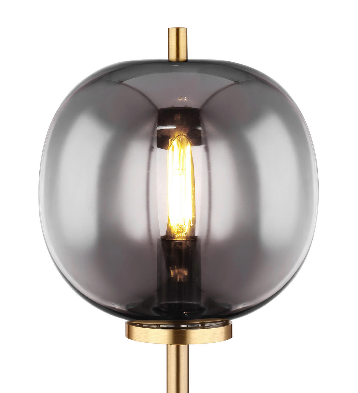 GLOBO Tischleuchte messing Metall Glas H/D: ca. 45x18,5 cm 1 Brennstellen 15345TMM - messing (18,50/45,00cm) - GLOBO