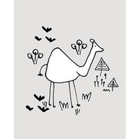 Komar Poster Scribble Camel Tiere B/L: ca. 40x50 cm Scribble Camel - (40,00/50,00cm) - Komar