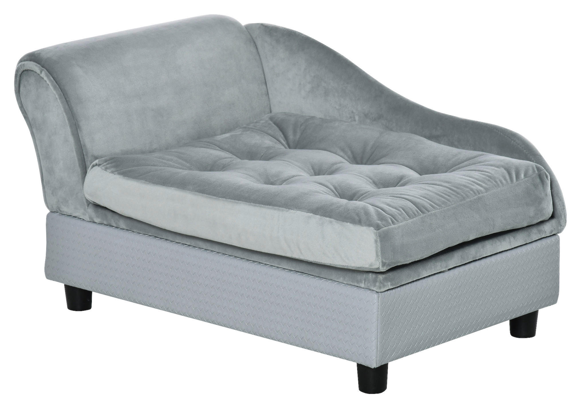 PawHut Hundesofa hellblau Holz B/H/T: ca. 76x42x45 cm Hundesofa - hellblau (76,00/42,00/45,00cm) - PawHut