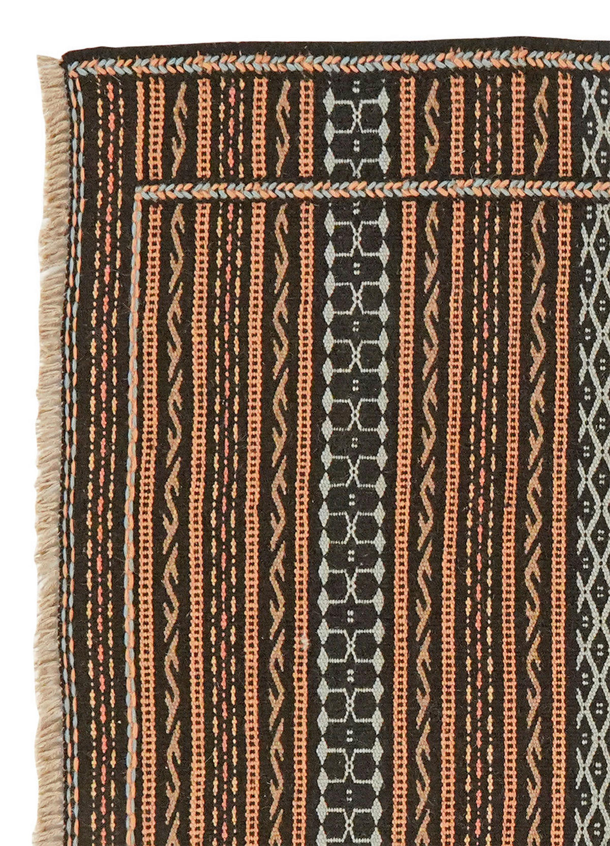 PersaTepp Teppich Kelim Kordi schwarz B/L: ca. 81x125 cm Kelim Kordi - schwarz (81,00/125,00cm) - PersaTepp