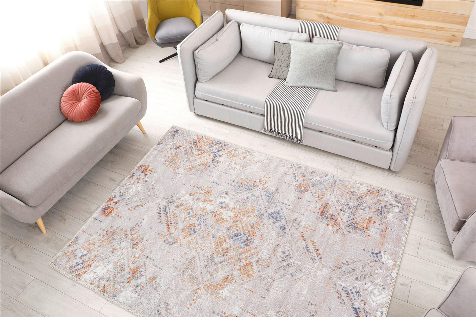 Arte Espina Flachflorteppich Prayer 425 creme B/H/L: ca. 120x0,5x180 cm Prayer 425 - creme (180,00/120,00/0,50cm) - Arte Espina