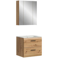 Badezimmer-Set Ice Artisan Oak Nachbildung B/H/T: ca. 60x185x46 cm Ice - (60,00/185,00/46,00cm) - xonox.home