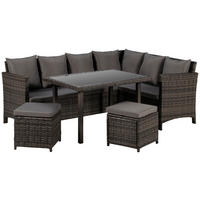 Gartensitzgruppe Sunny anthrazit Polyrattan Sunny - anthrazit/grau