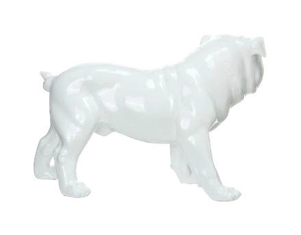 Kayoom Skulptur Bulldog weiß Kunststoff B/H/T: ca. 20x26x40 cm Bulldog - weiß (20,00/26,00/40,00cm)