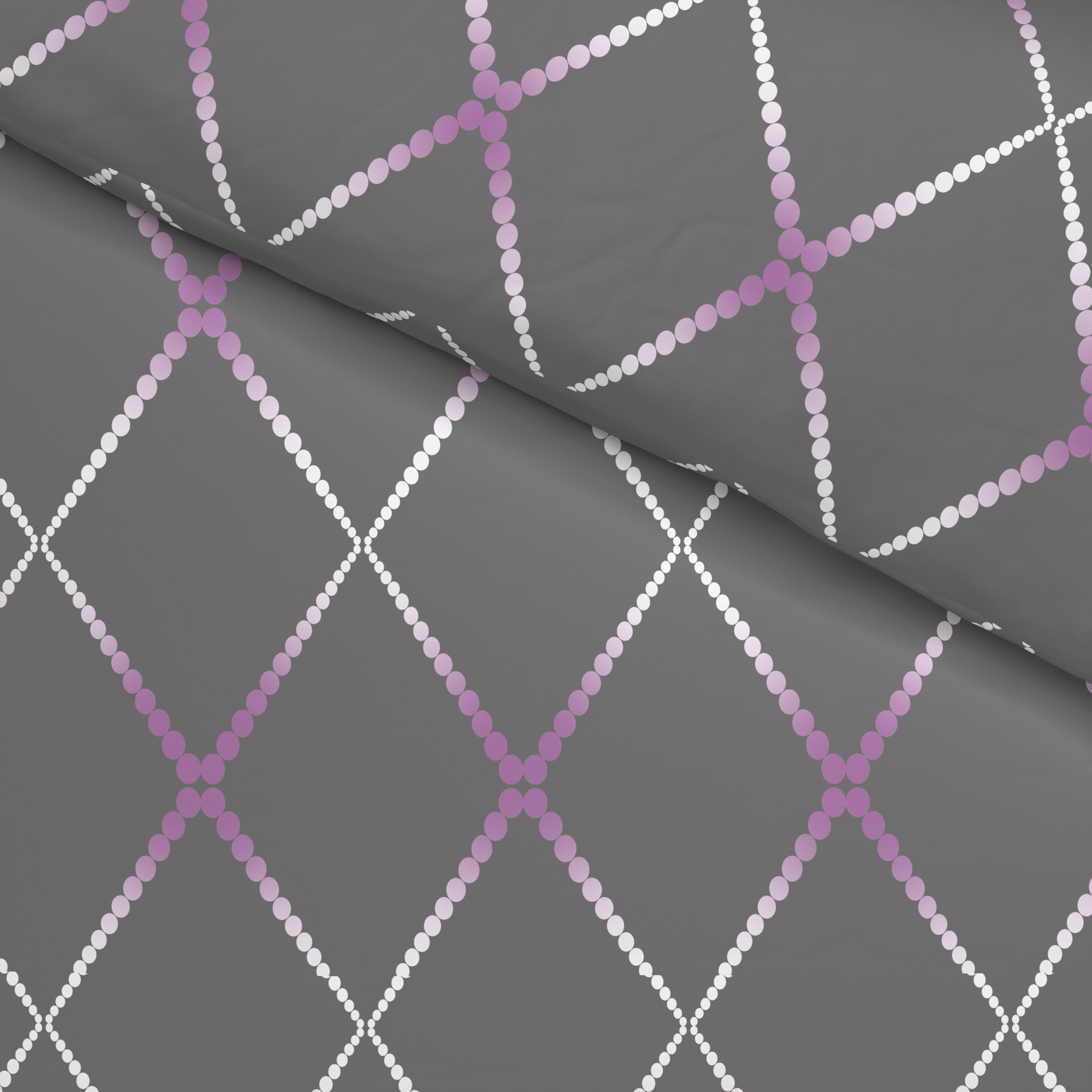 Microfaser Bettwäsche Fleece Bettwäsche-Fleece_Raute 135x200cm - grau (135,00/200,00cm)