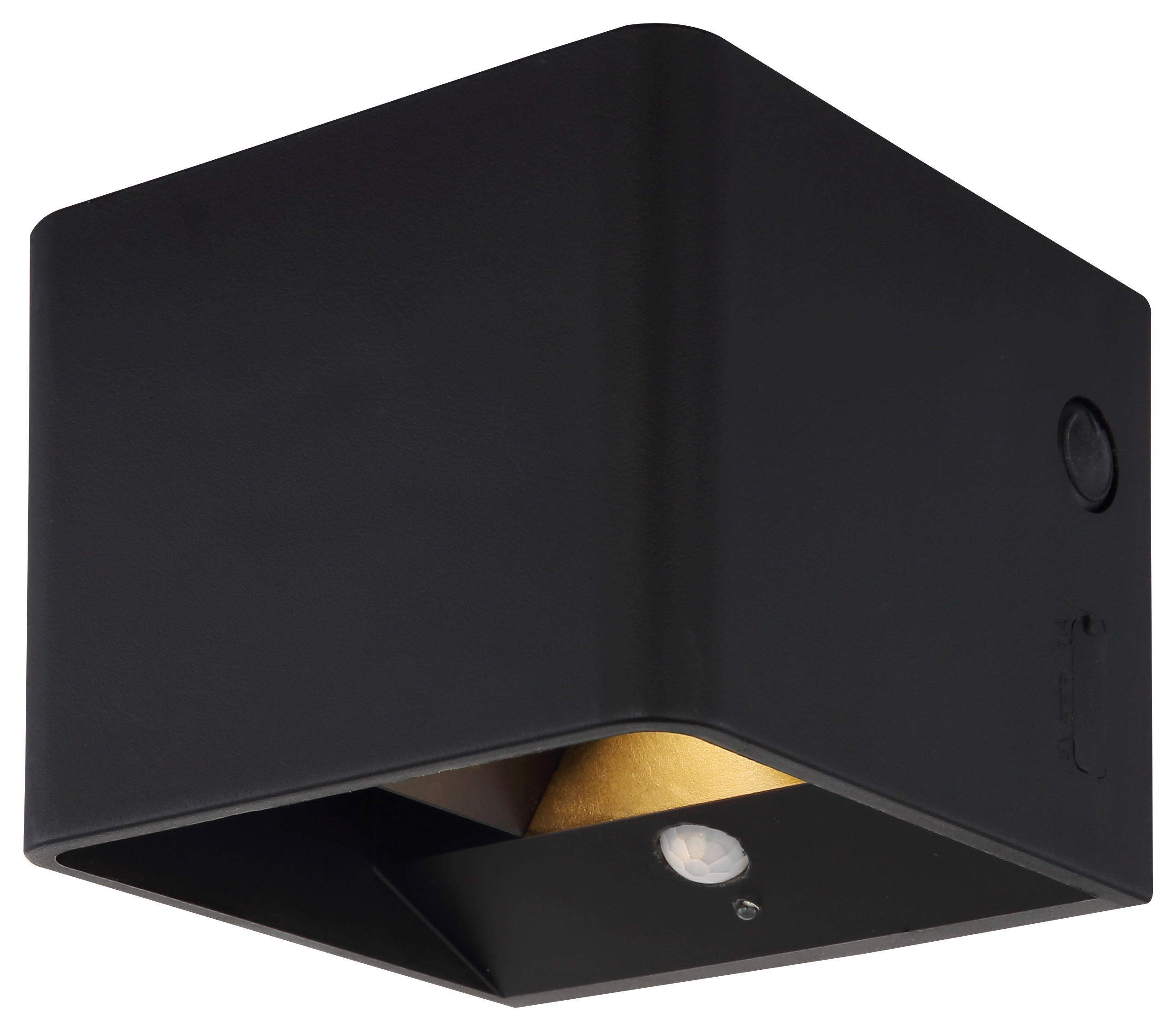 GLOBO LED-Wandleuchte klar mattschwarz PVC Kunststoff Metall B/H/L: ca. 10,1x8x10,2 cm 1 Brennstellen VERONIKA - klar/mattschwarz (10,20/10,10/8,00cm) - GLOBO