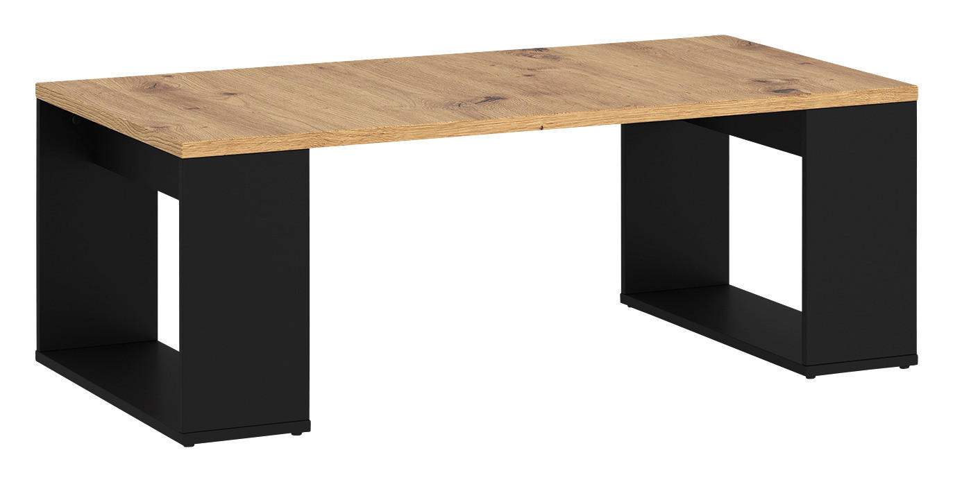 Couchtisch Zentaro Eiche Artisan Nachbildung B/H/T: ca. 110x41x67 cm Zentaro - Eiche/schwarz (110,00/41,00/67,00cm)