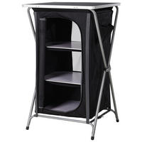 Campingschrank B/H/L: ca. 61,5x11,5x59 cm Campingschrank_mit_Tisch_faltbar - schwarz (59,00/61,50/11,50cm)