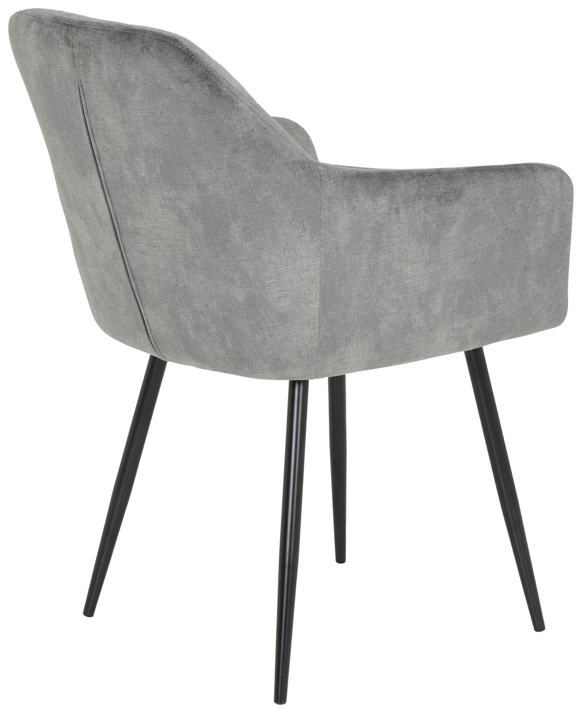 Stuhl Tina 2er Set grau Vintage Samtoptik B/H/T: ca. 56x81x62 cm Tina 2er Set - schwarz/grau (56,00/81,00/62,00cm) - Hela