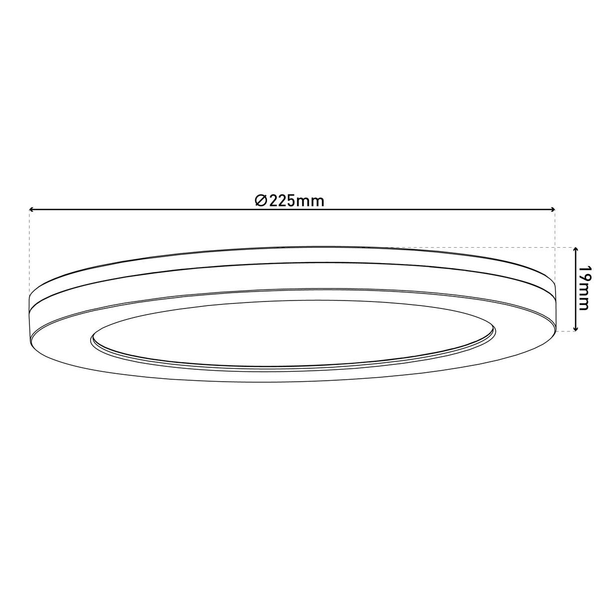 Näve Leuchten Deckenleuchte Bonus - Chrom (22,50/1,90/22,50cm) - Näve Leuchten