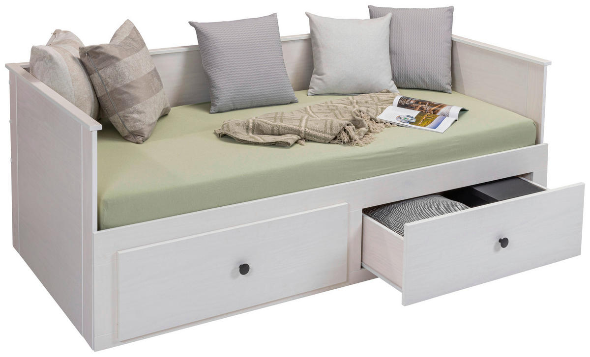 Bett Polina weiß Liegefläche B/L: ca. 90x200 cm Polina - weiß (96,00/75,00/206,00cm)