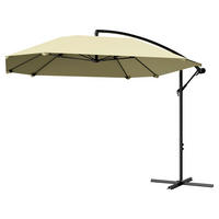 Outsunny Ampelschirm beige Polyester B/H/L: ca. 260x245x304 cm Ampelschirm - beige (304,00/260,00/245,00cm) - Outsunny