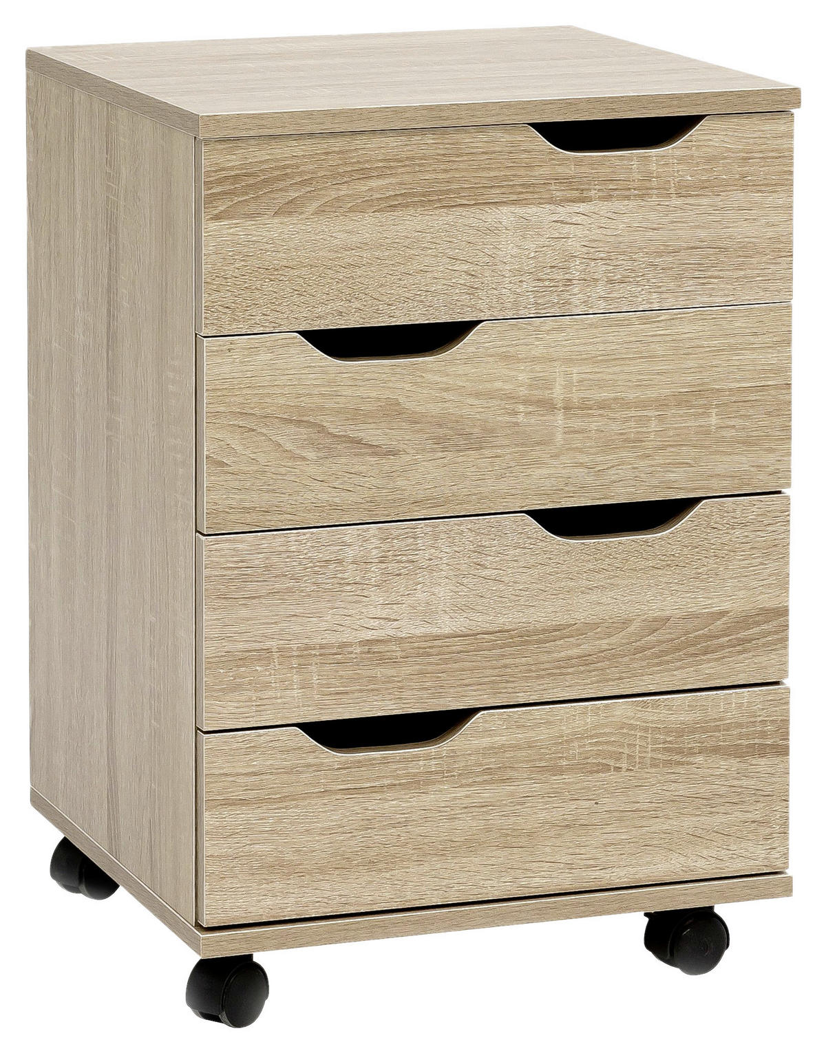 Rollcontainer braun Spanplatte B/H/T: ca. 40x60x40 cm Rollcontainer - braun (40,00/60,00/40,00cm) - Wohnling