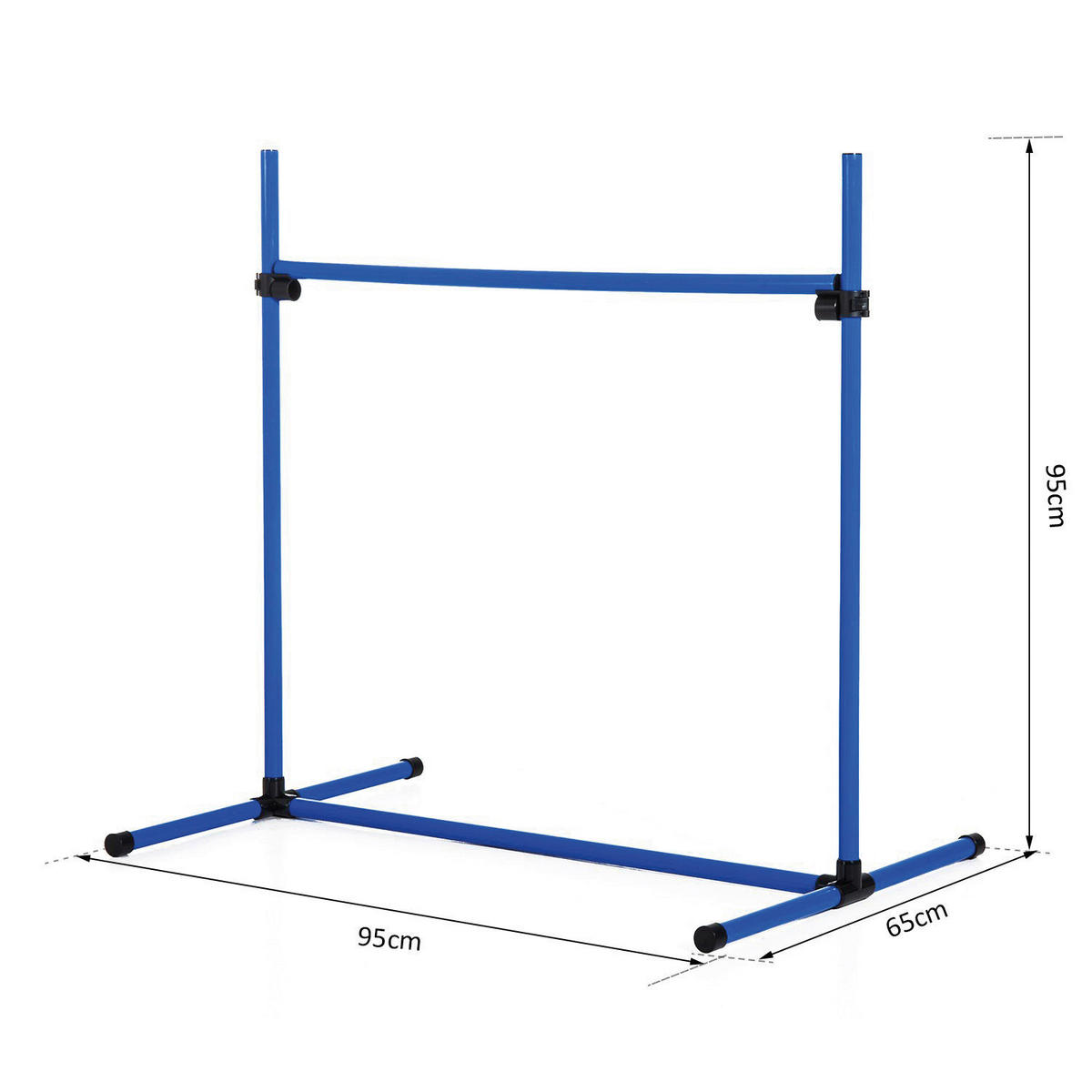 PawHut Agility Hürdenset blau Kunststoff B/H/L: ca. 65x95x95 cm Agility_Hürdenset_4erSet - blau (95,00/65,00/95,00cm) - PawHut