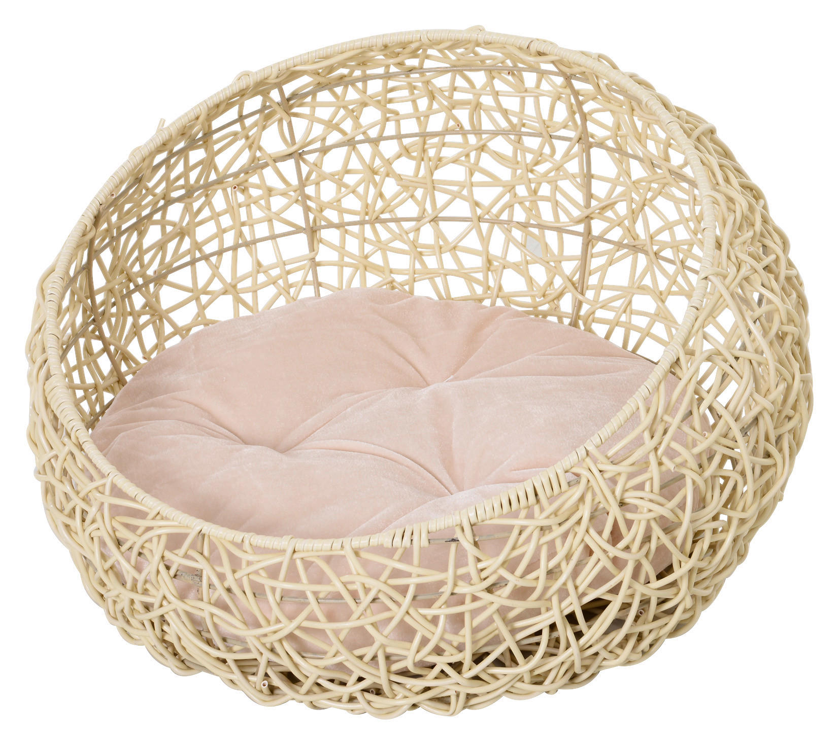 PawHut Katzenbett beige Kunststoff H/D: ca. 35x56 cm