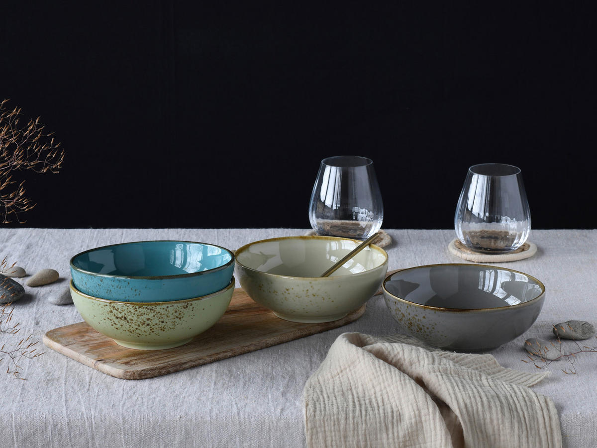 CreaTable Schüsselset Nature Collection multicolor Keramik 4 tlg. Nature Collection - multicolor - CreaTable