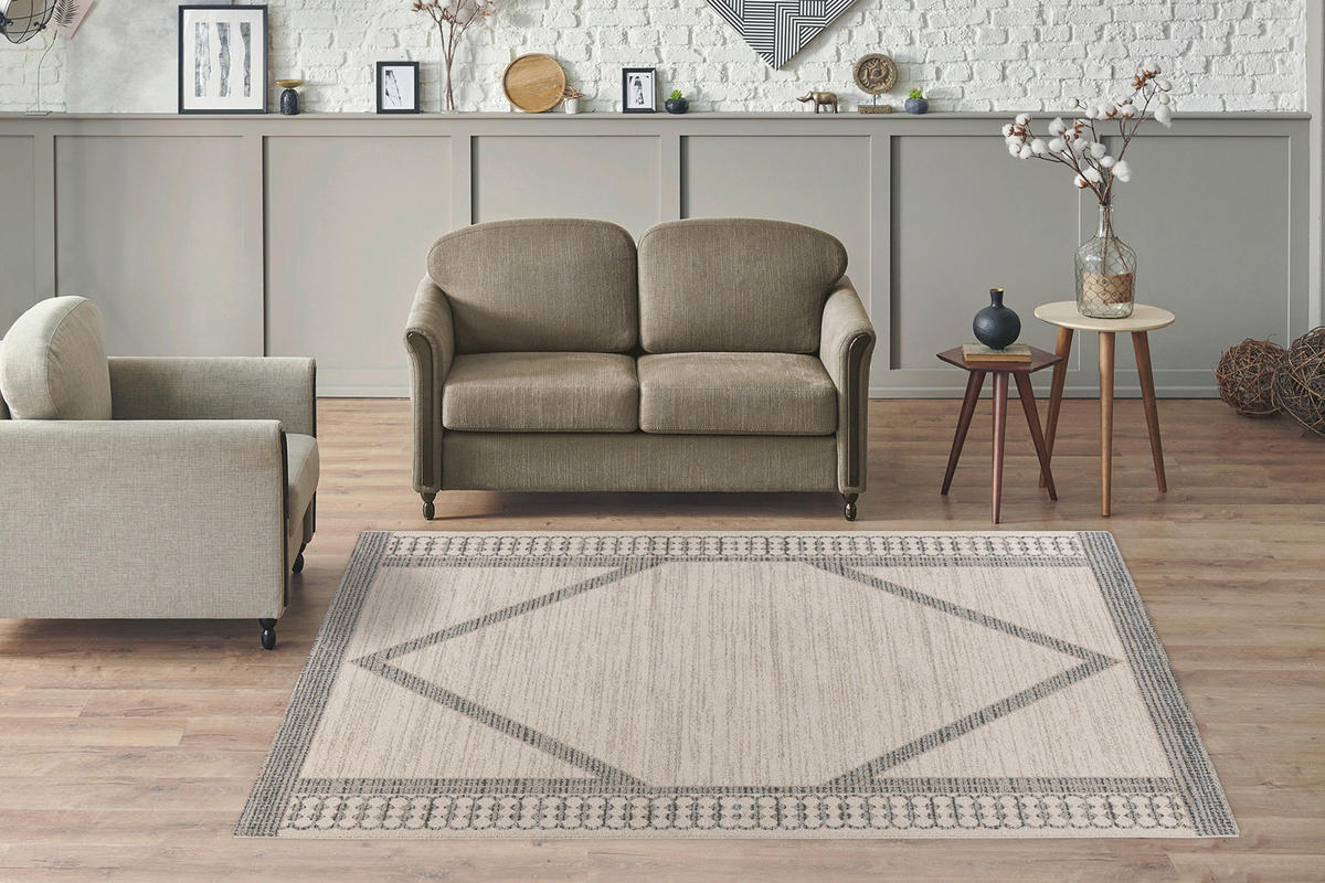 360Living Teppich Gene beige B/L: ca. 120x170 cm Gene - blau/beige (120,00/170,00cm) - 360Living