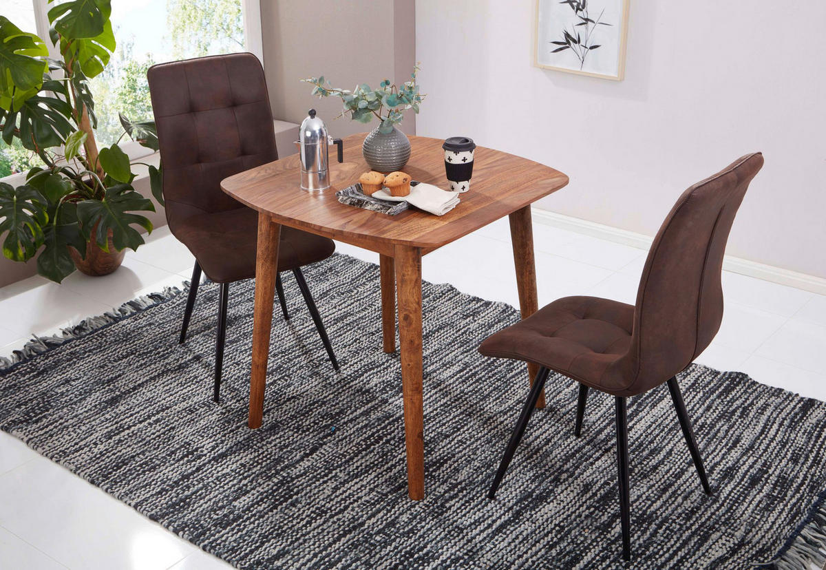 Esstisch natur B/H/T: ca. 80x78x80 cm Esszimmertisch - natur (80,00/78,00/80,00cm) - Wohnling