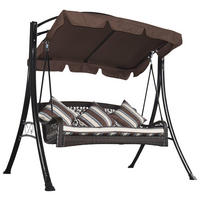 Grasekamp Hollywoodschaukel Portofino braun Stahl B/H/L: ca. 140x201x195 cm Portofino - braun (195,00/140,00/201,00cm) - Grasekamp