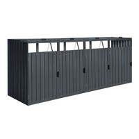 AXI Outdoor Living Mülltonnenbox Owen anthrazit B/H/L: ca. 80x122x320 cm Owen - anthrazit (320,00/80,00/122,00cm) - AXI Outdoor Living