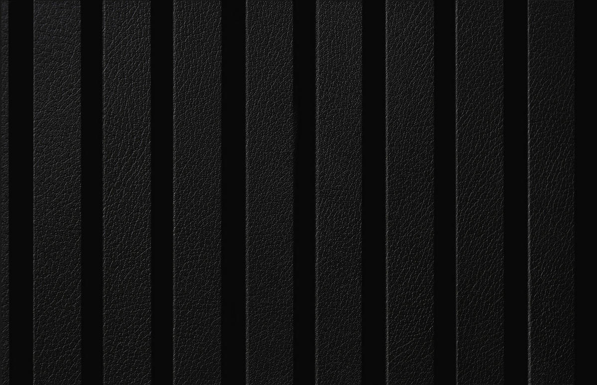 Akustikpaneel schwarz L/B/H: ca. 1,9x56,1x240 cm pro Stück Akustikplatte 240x56 Leder schwarz - schwarz (1,90/56,10/240,00cm)