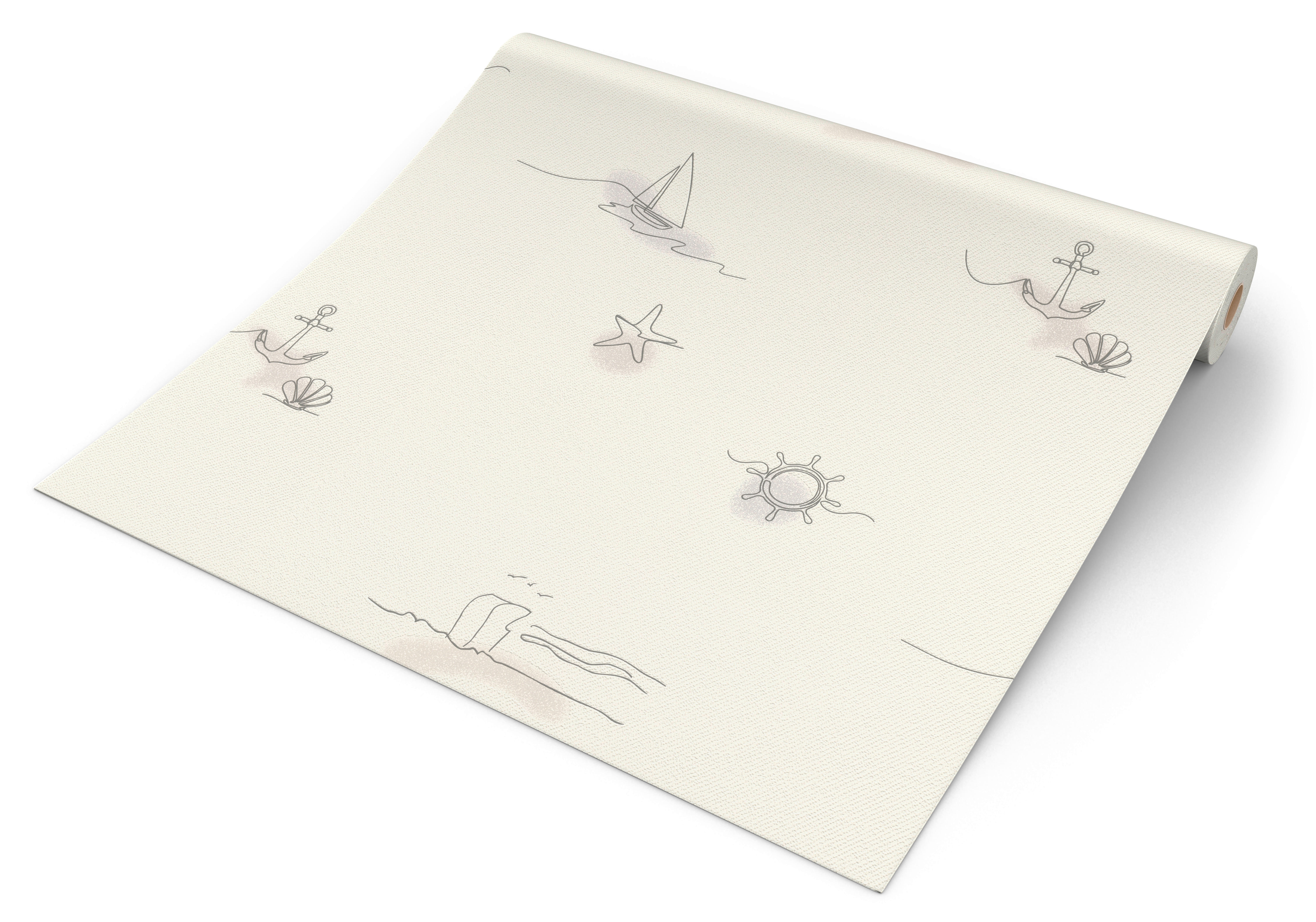 Vliestapete Maritim beige B/L: ca. 53x1005 cm Vliestapete_429534 - beige (53,00/1005,00cm)