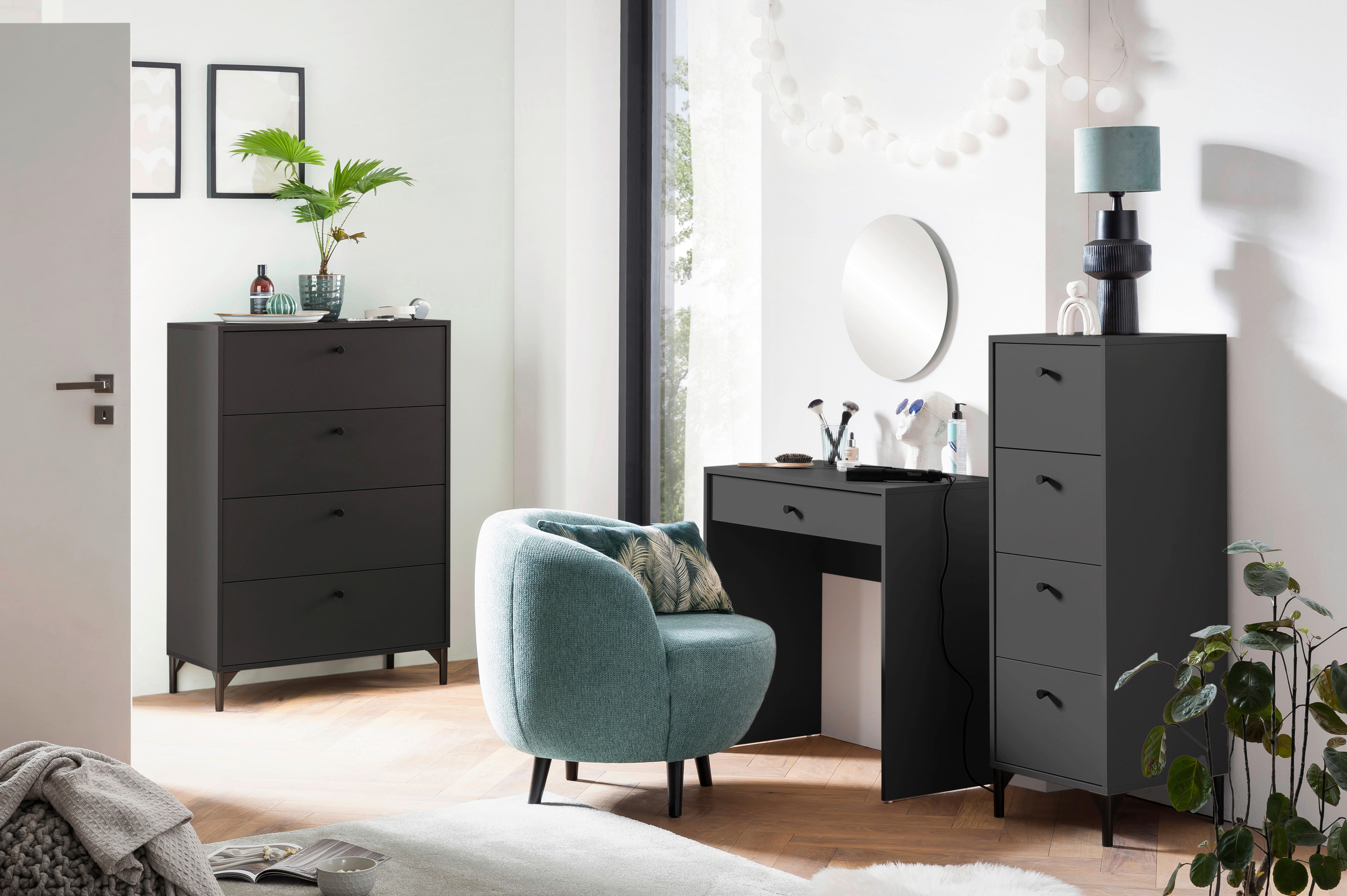 Thumbnail - Kommode Smash anthrazit B/H/T: ca. 40,1x116,7x40 cm