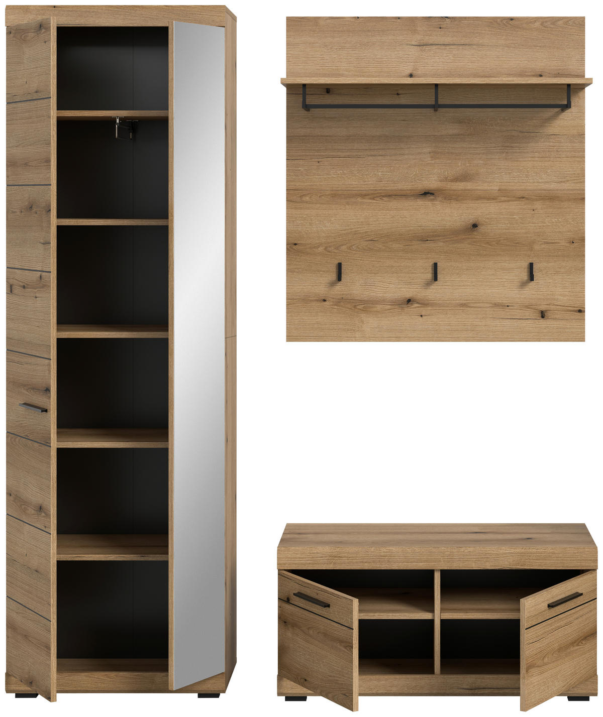 Garderobe SCOUT Evoke Oak Nachbildung B/H/T: ca. 167x197x40 cm SCOUT - (167,00/197,00/40,00cm) - xonox.home