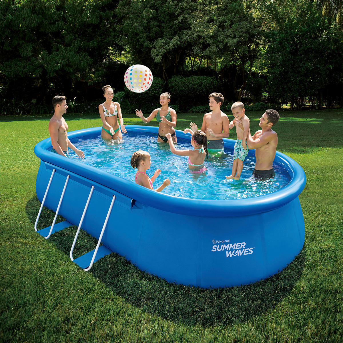 Summer Waves Poolset Quick Set B/H/L: ca. 549x107x305 cm Quick Set - blau (305,00/549,00/107,00cm) - Summer Waves