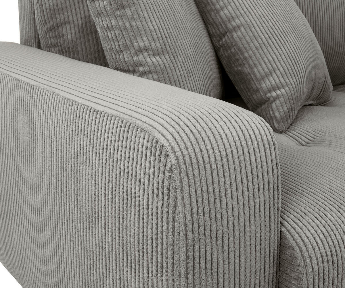 Big Sofa Alpha New dunkelgrau Microfaser B/H/T: ca. 244x85x112 cm Alpha New - buche/dunkelgrau (244,00/85,00/112,00cm)