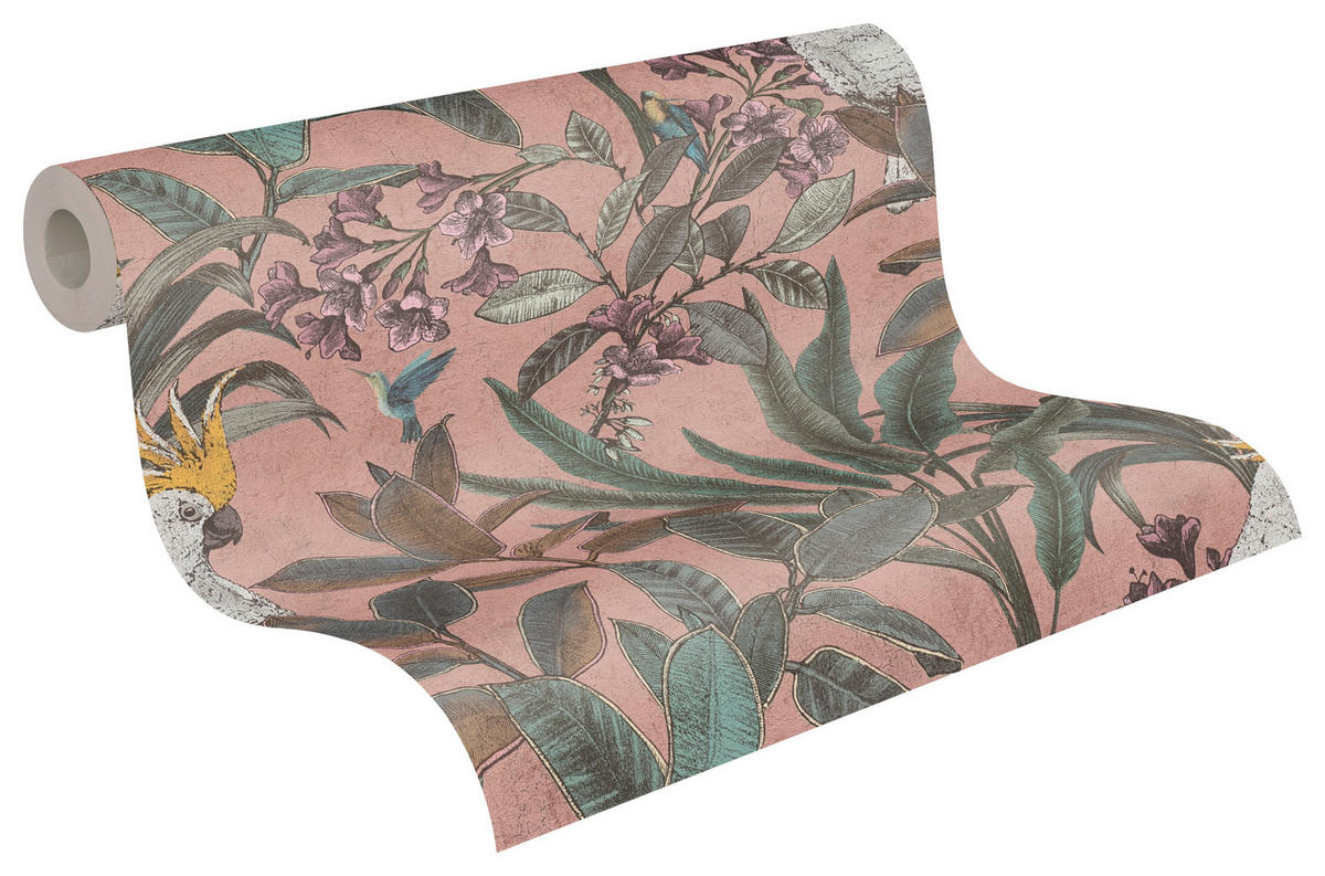 A.S.Creation Vliestapete violett grün B/H/D: ca. 53x1005x8 cm Vliestapete - grün/violett (8,00/1005,00cm) - A.S.Creation