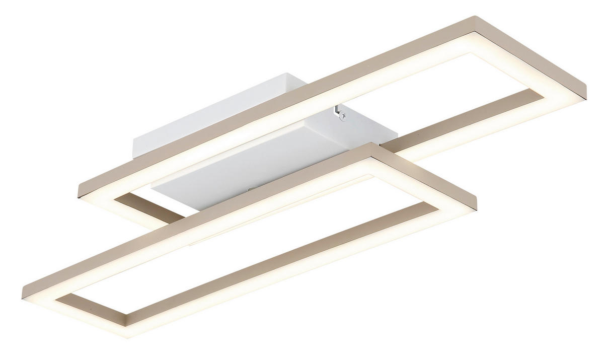 GLOBO Deckenleuchte sand Opal weiß Kunststoff B/H/L: ca. 15,5x5,5x55 cm 1 Brennstellen Wilton - sand/weiß (55,00/15,50/5,50cm) - GLOBO