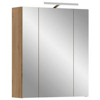 Spiegelschrank Ice Artisan Oak Nachbildung B/H/T: ca. 60x70x18 cm Ice - (60,00/70,00/18,00cm) - xonox.home