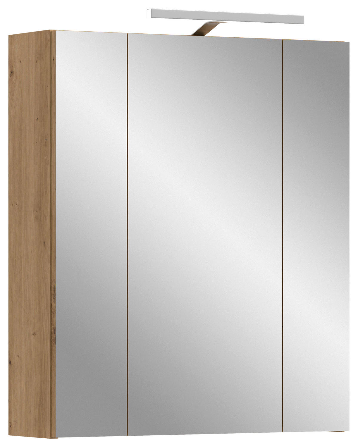 Spiegelschrank Ice Artisan Oak Nachbildung B/H/T: ca. 60x70x18 cm Ice - (60,00/70,00/18,00cm) - xonox.home
