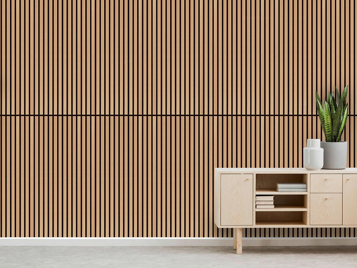 Wand-und Akustikpaneel braun L/B/H: ca. 104x52x1 cm pro Stück Akustikpaneel 52x104 Oiled Oak - braun (104,00/52,00/1,00cm)