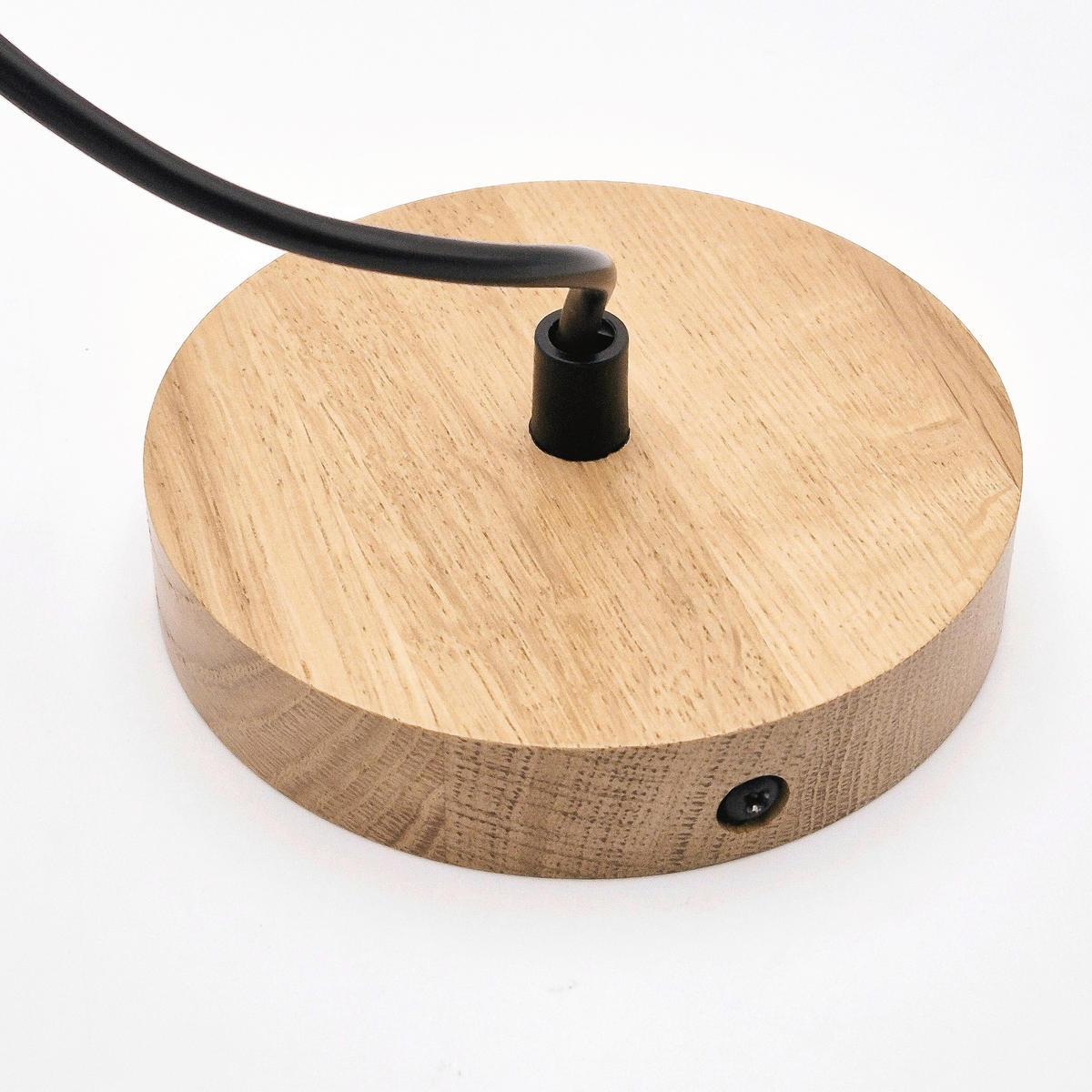 Lamkur Hängeleuchte Eiche weiß Glas Holz B/H/L: ca. 30x102x30 cm 1.0 Brennstellen HARMONY - Eiche/weiß (30,00/30,00/102,00cm) - Lamkur