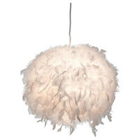 Nowa Pendelleuchte 30110107 weiß Metall Polyester H/D: ca. 150x30 cm E27 1 Brennstellen DUCKY - weiß (30,00/150,00cm) - Nowa