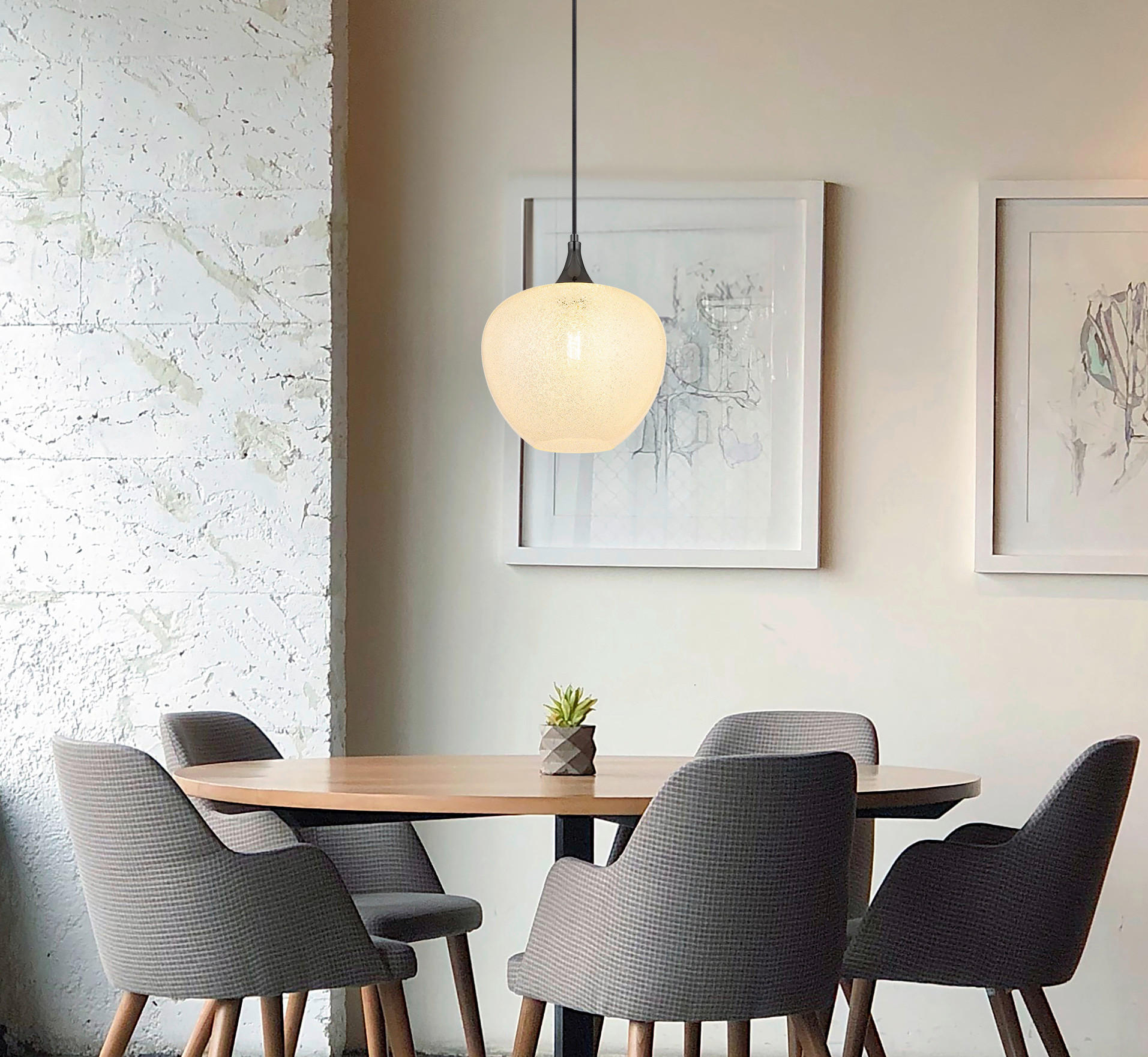 GLOBO Pendelleuchte MAXY 15548H1K klar schwarz Chrom Metall Acryl H/D: ca. 120x29 cm E27 1 Brennstellen MAXY - klar/schwarz (29,00/120,00cm) - GLOBO