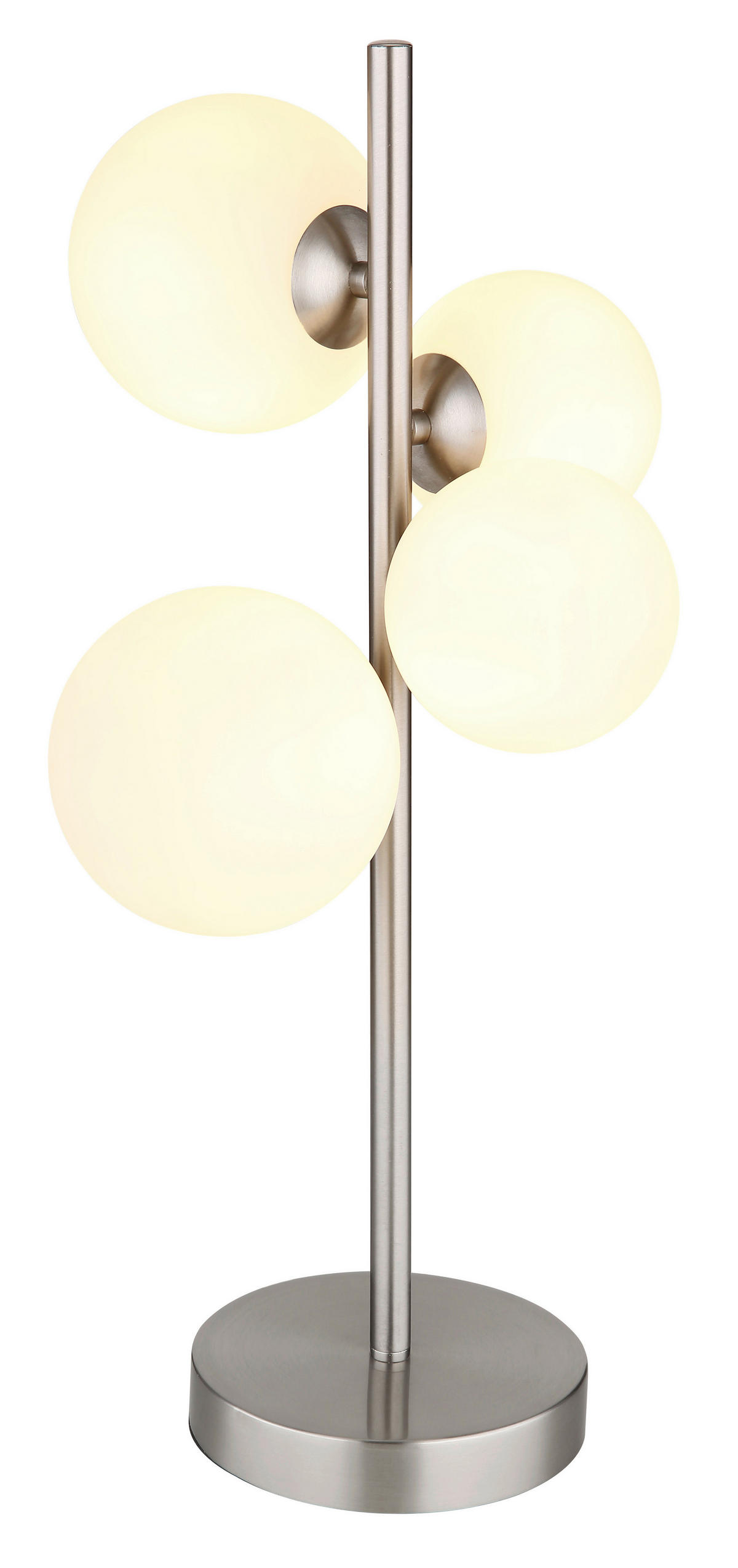 GLOBO Tischleuchte nickel matt Metall B/H/T: ca. 23x51x27 cm G9 4 Brennstellen RIHA - nickel matt (23,00/51,00/27,00cm) - GLOBO