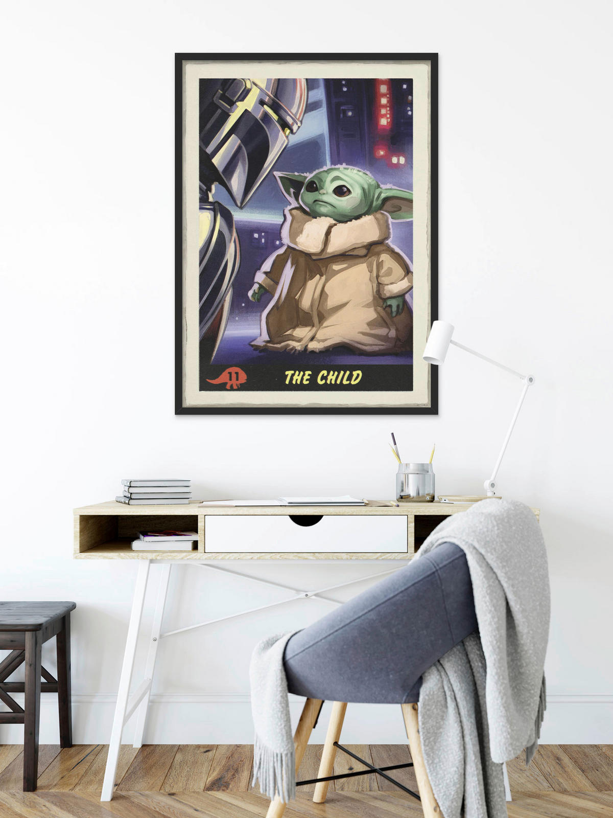 Komar Poster Mandalorian The Child Trading Card Disney B/L: ca. 50x70 cm Mandalorian The Child Trading Card - (50,00/70,00cm) - Komar