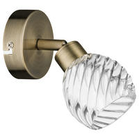 SPOT Light Wandleuchte Wave 2102111 altmessing klar Metall Glas G9 Wave - klar/altmessing - SPOT Light