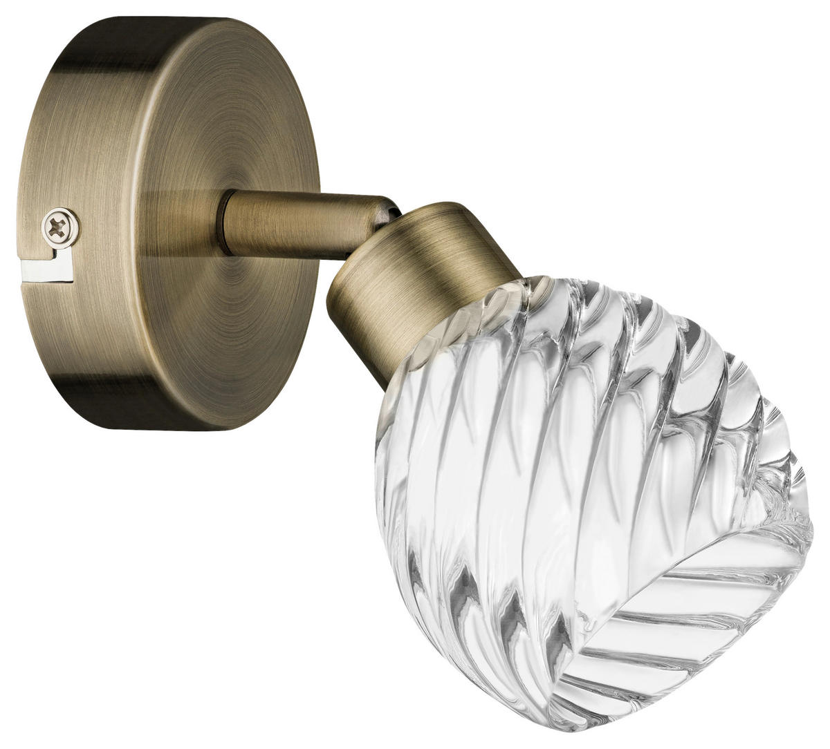 SPOT Light Wandleuchte Wave 2102111 altmessing klar Metall Glas G9 Wave - klar/altmessing - SPOT Light
