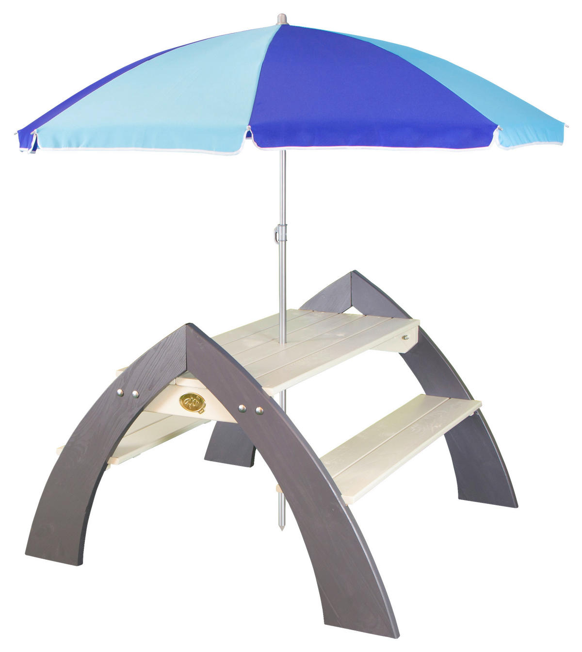 AXI Picknicktisch Kylo XL grau Holz B/H/T: ca. 119x75x108 cm Kylo XL - blau/weiß (119,00/75,00/108,00cm) - AXI