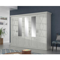 Kleiderschrank  weiß Pinie Nachbildung B/H/T: ca. 268,3x205,8x62,6 cm Kashmir_Kleiderschrank - weiß (268,30/205,80/62,60cm)