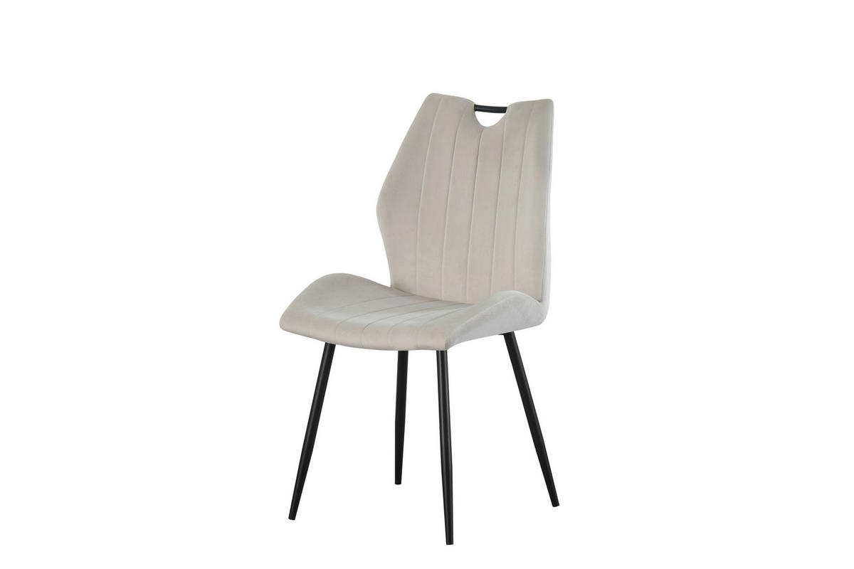 Stuhl CHRISTIN, 2er Set creme schwarz B/H/T: ca. 52x58x75 cm CHRISTIN, 2er Set - creme/schwarz (52,00/58,00/75,00cm) - xonox.home