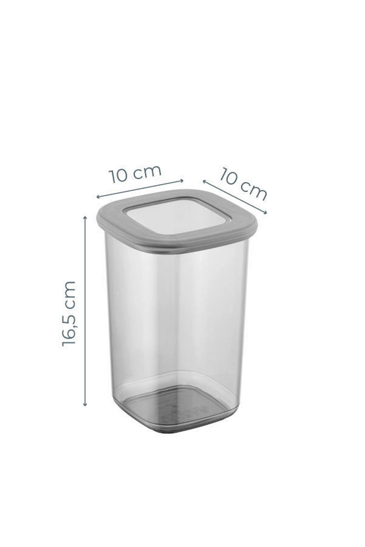 HermiaConcept Vorratsdosenset 12-tlg. anthrazit B/H/T/L/D: ca. 10x16,5x10x10x10 cm 12-tlg. - anthrazit (10,00/10,00/16,50cm) - HermiaConcept