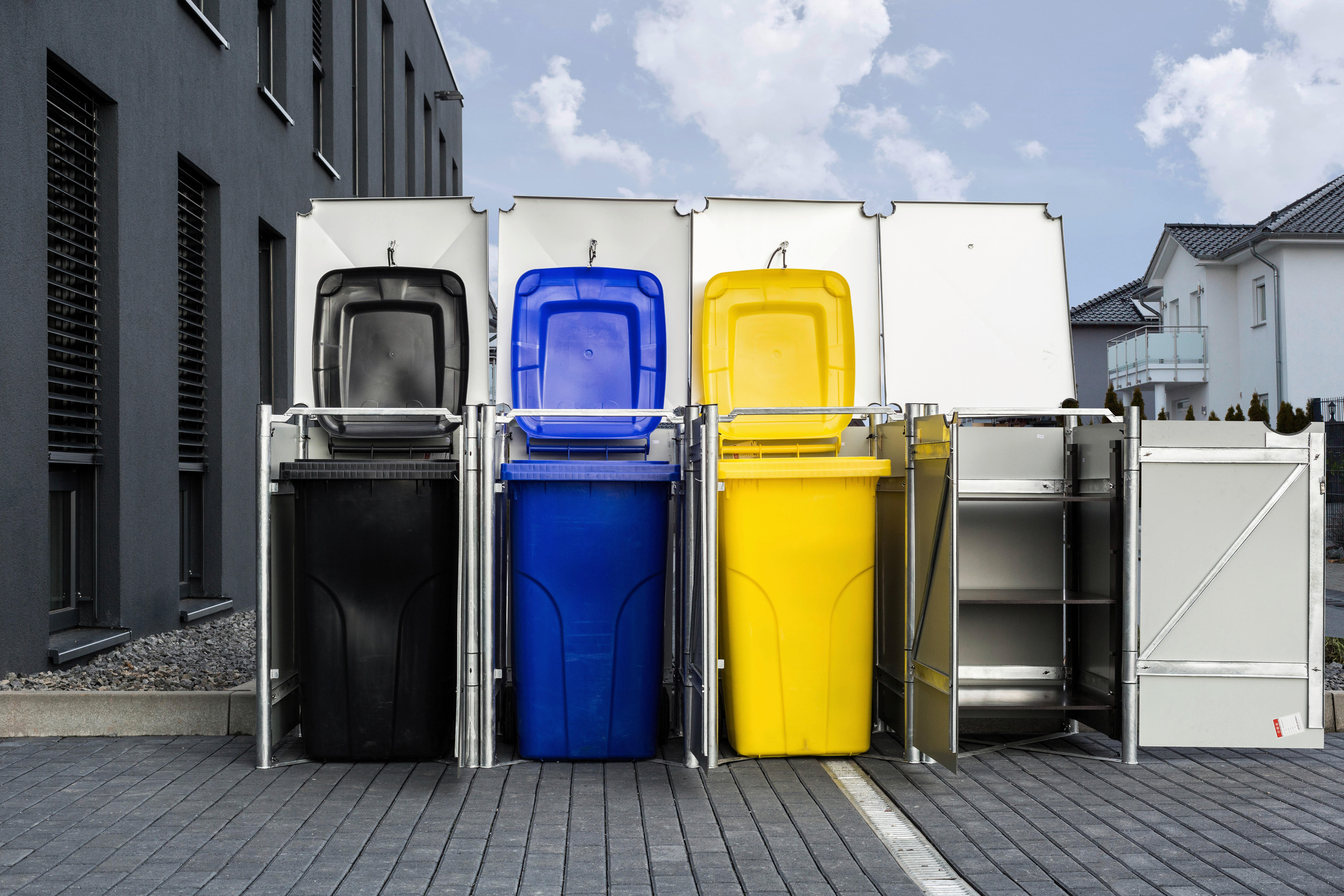 Hide Mülltonnenbox 4x 240 Liter schwarz...