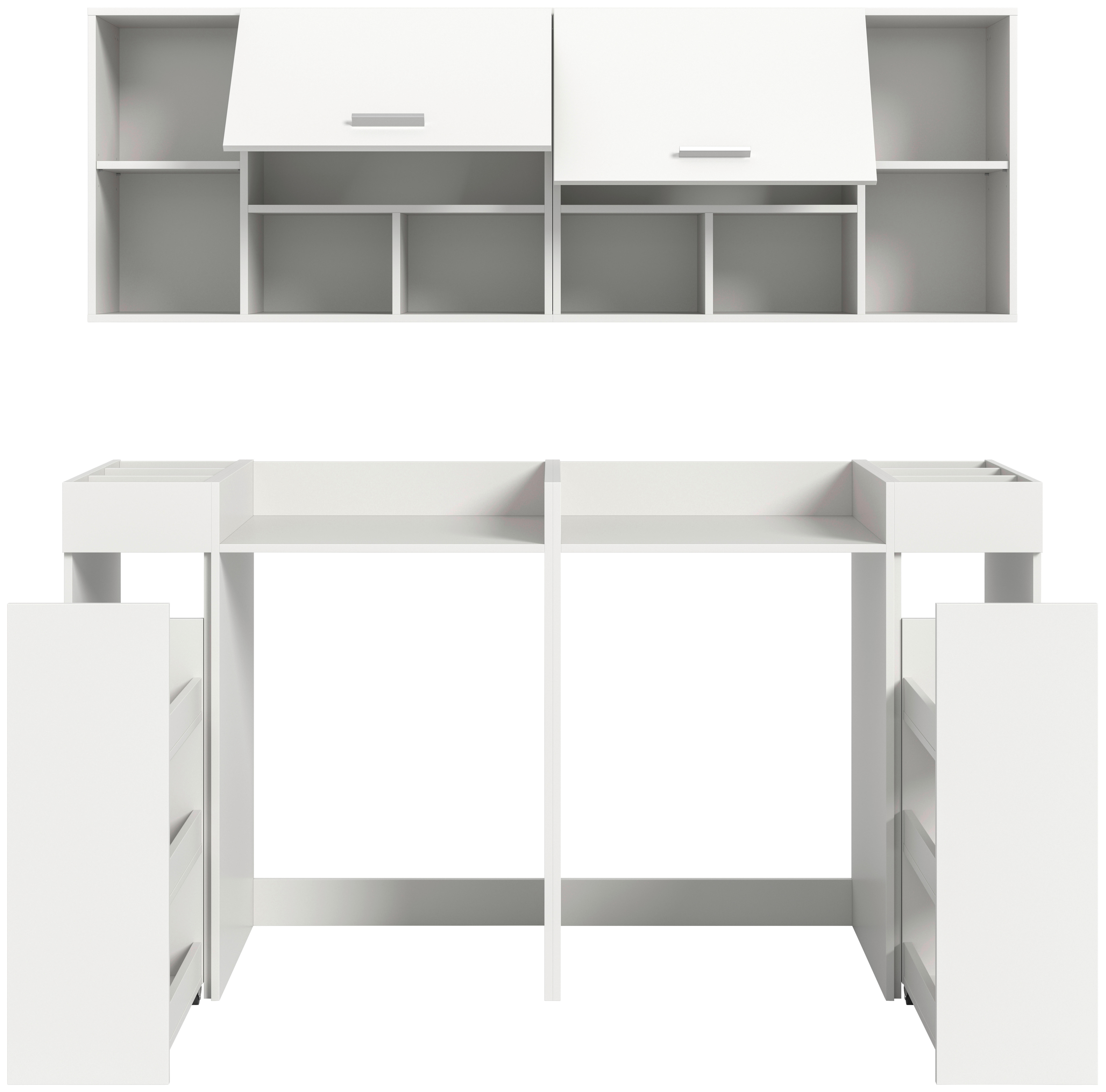 Waschmaschinenumbauschrank Free weiß B/H/T: ca. 190x195x60 cm Free - weiß (190,00/195,00/60,00cm) - xonox.home