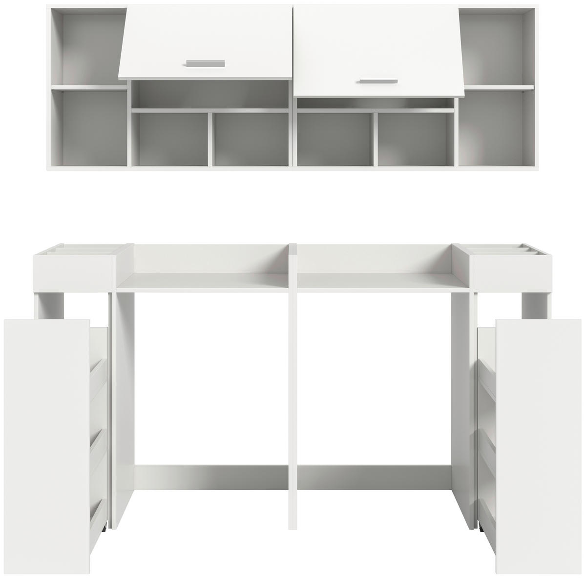Waschmaschinenumbauschrank Free weiß B/H/T: ca. 190x195x60 cm Free - weiß (190,00/195,00/60,00cm) - xonox.home